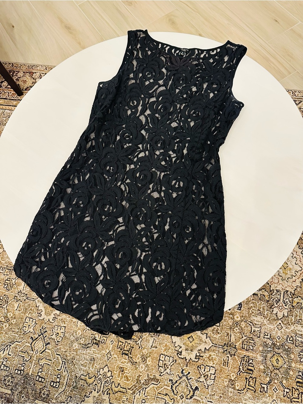 Talbots Black Lace Overlay dress